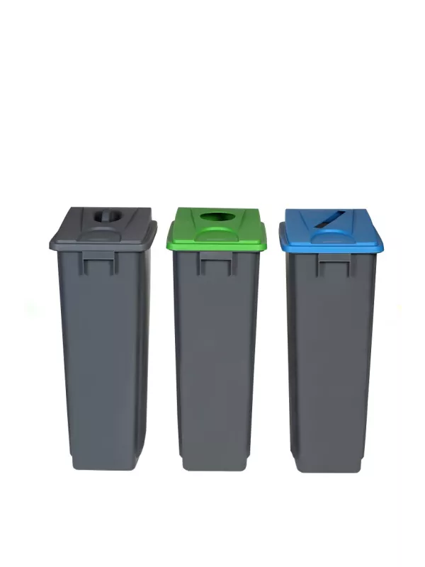 GPC Recycling Waste Bins with Lid Options - 60 Litres